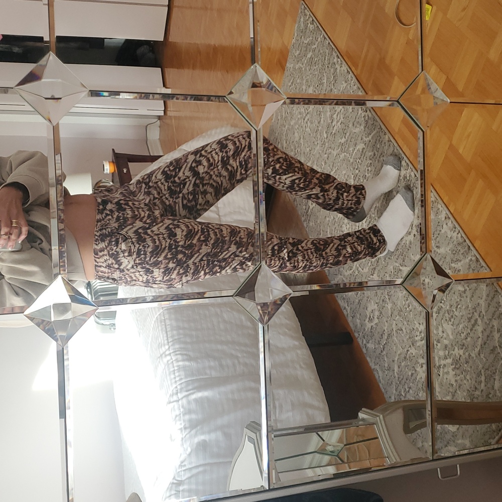 Alice + Olivia Animal print Patterned Skinny Low Rise Pants